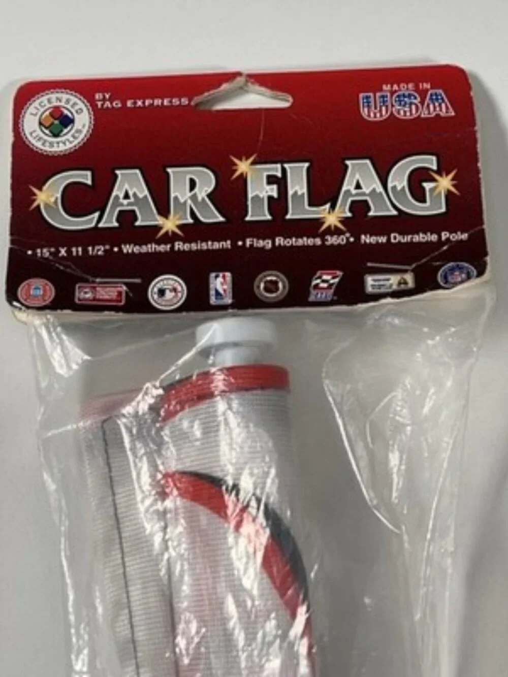 VTG Dale Earnhardt Intimidator Car Window Flag NASCAR Vintage 15x11.5 NOS